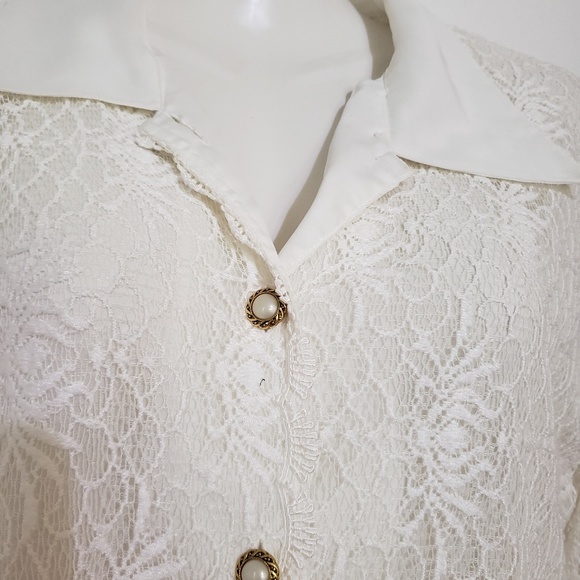 WOMENS "KEY WEAR" CREAM COLOR SHIRT - Picture 2 of 8